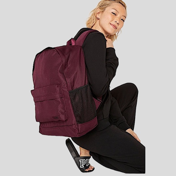 Victoria's Secret Handbags - Victoria’s Secret BACKPACK BURGUNDY WINE RED/BLACK NWOT PINK